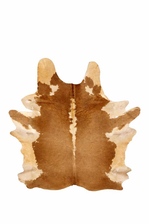 Eco Hides RH Rugs Gisselle Brown and White Cowhide Rug 8'2" × 6'3"