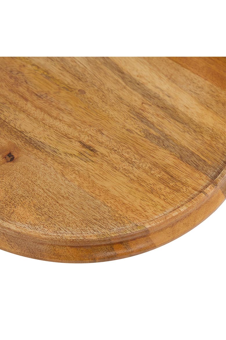 Brown Wood Cake Stand with Glass Lid, Alternate, color, BROWN