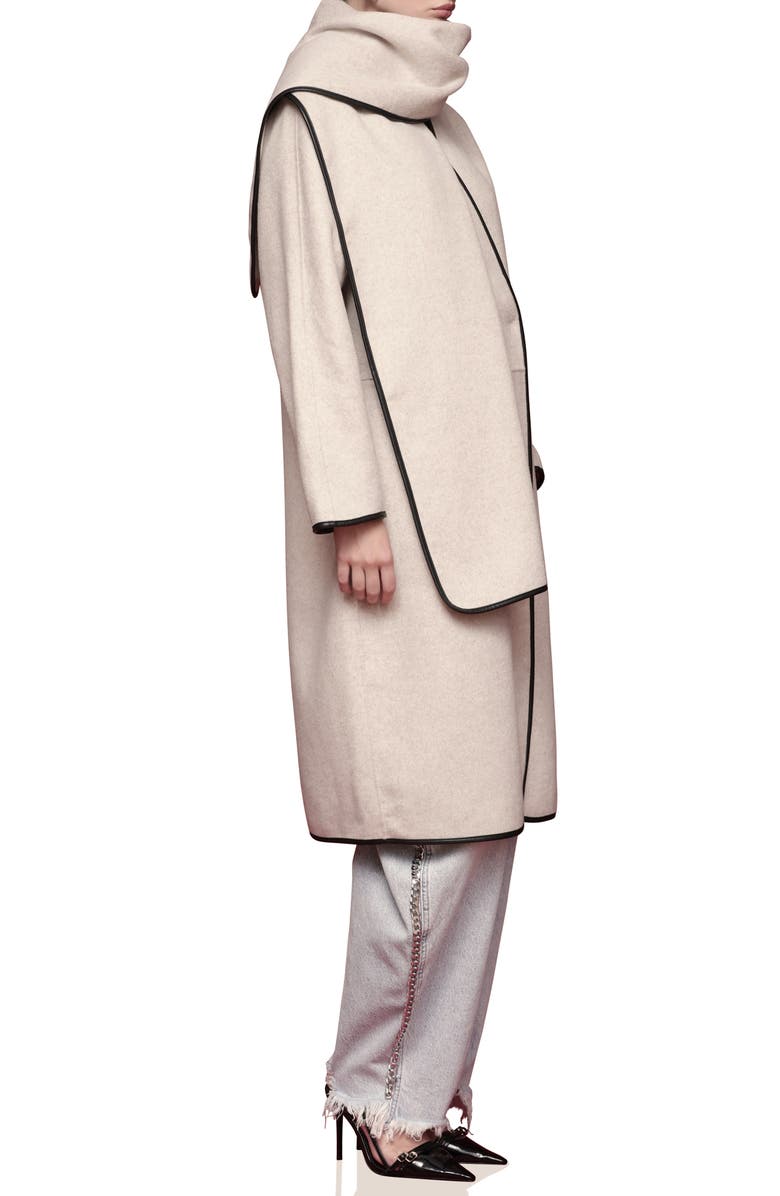 Avec Les Filles Cocoon Scarf Coat, Alternate, color, Oatmeal