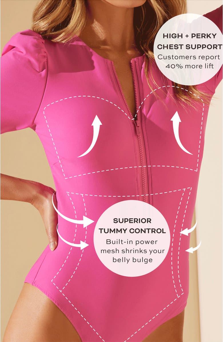 STYLEST DreamSculpt Puff Sleeve Zip, Alternate, color, Caviar