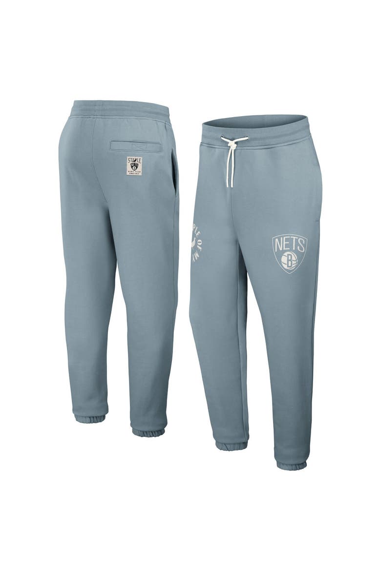 Men's NBA x Staple Mint Brooklyn Nets Plush Sweatpants, Main, color, Mint