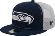 New Era Men's New Era College Navy Seattle Seahawks Core Team 9FIFTY Trucker Snapback Hat