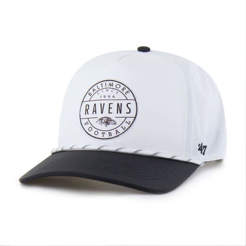 Men's '47 White/Black Baltimore Ravens Suburbia Hitch Two-Tone Adjustable Hat