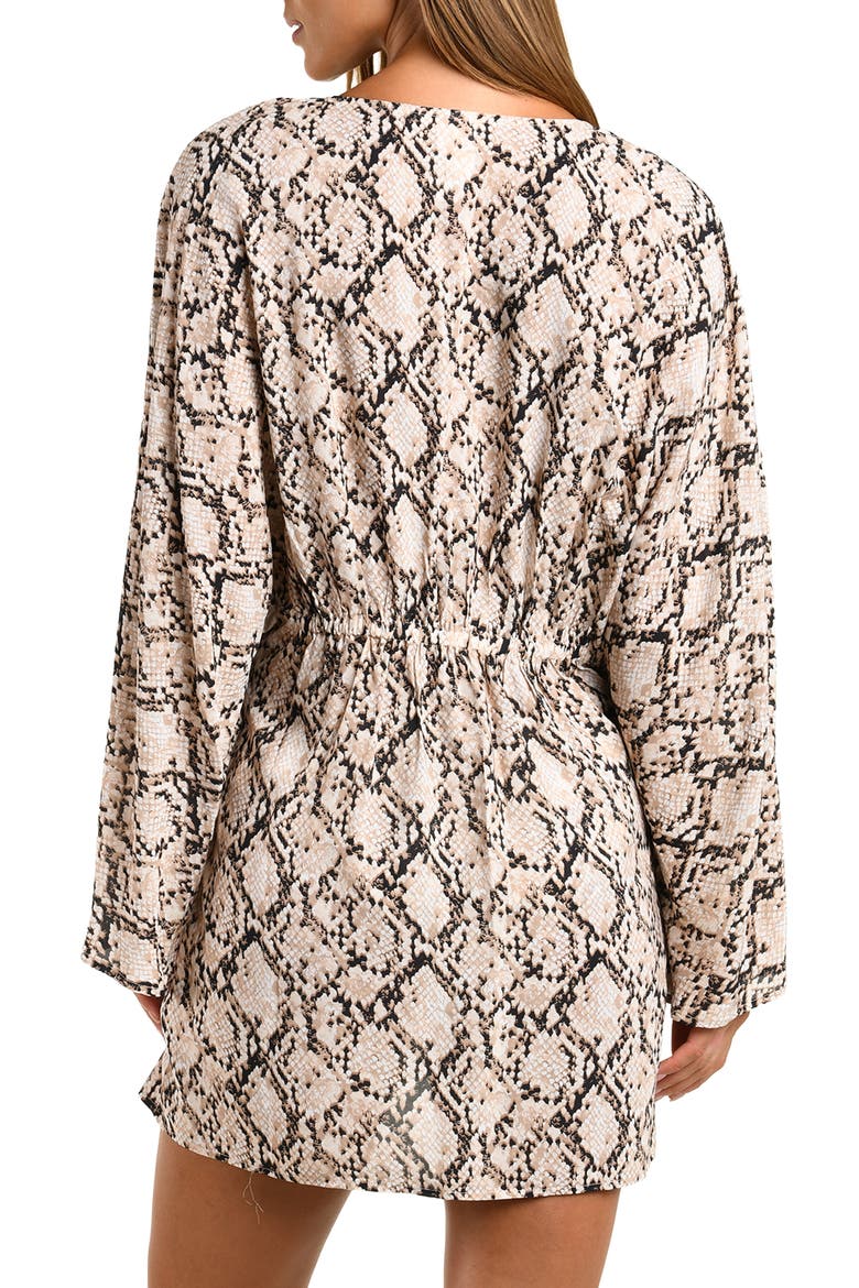 Island Serpent Tunic Cover-Up, Alternate, color, BEIGE MULTI