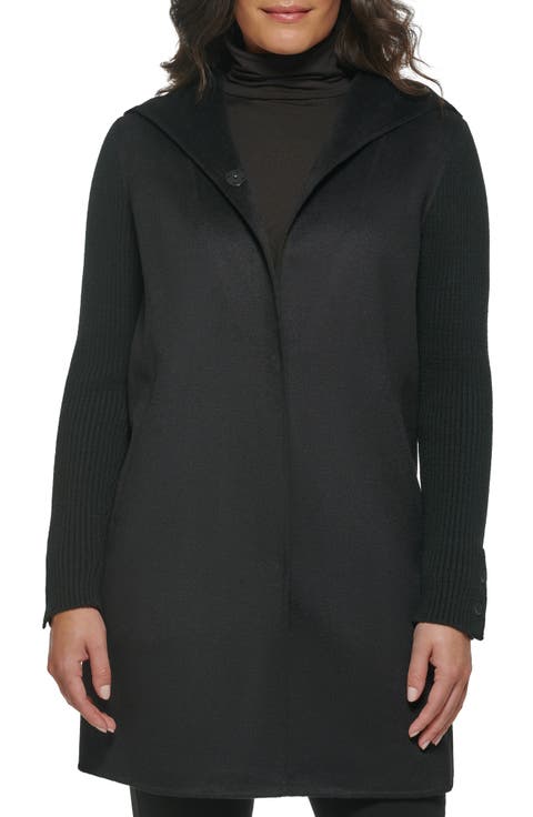 Double Face Wool Blend Hooded Coat