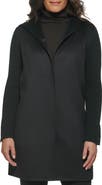 Kenneth Cole New York Double Face Wool Blend Hooded Coat