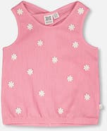 Deux par Deux Sleeveless Crinkle Jersey Tank Top