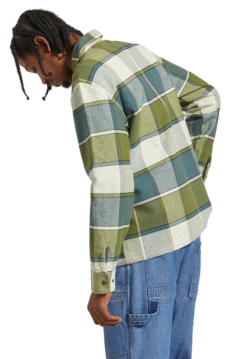 Brixton Motor Plaid Cotton Corduroy Zip Jacket, Alternate, color,