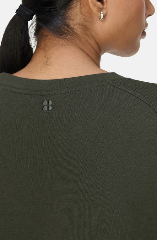 Sweaty Betty After Class Cotton Blend Crop Sweatshirt In Brown