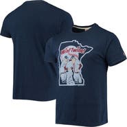 Homage Men's Homage Navy Minnesota Twins Hand-Drawn Logo Tri-Blend T-Shirt