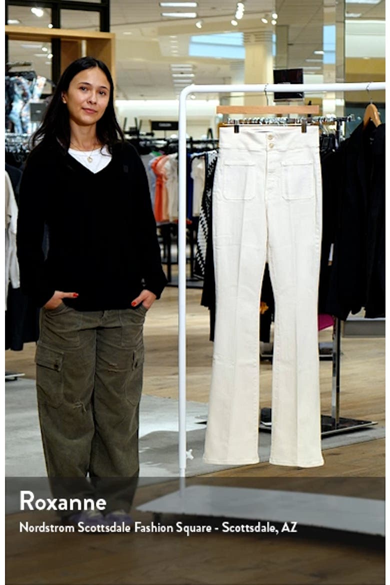 Beverly Patch Pocket Skinny Flare Jeans video