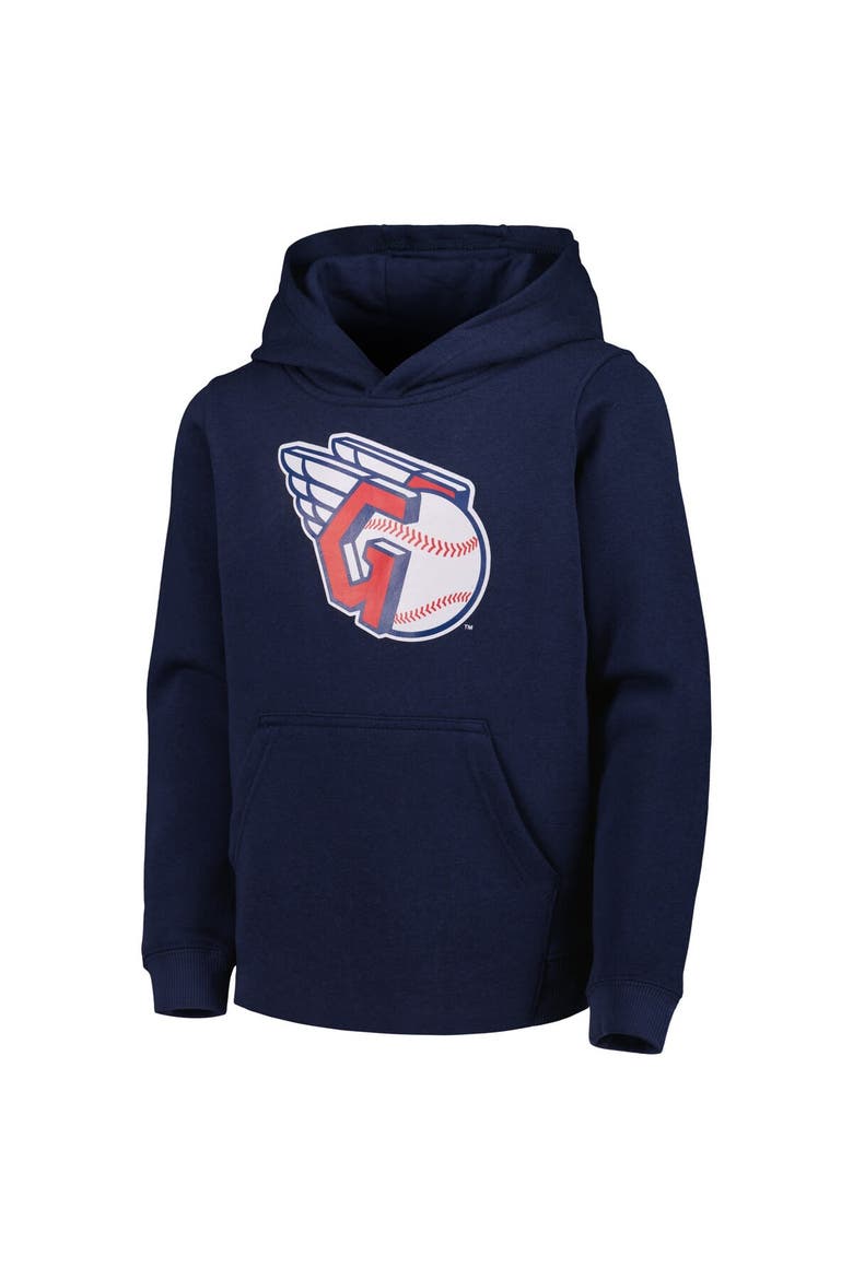 Youth Navy Cleveland Guardians Team Primary Logo Pullover Hoodie, Alternate, color, Navy