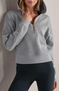 Rhone Signature Cotton Blend Rib Half Zip Hoodie