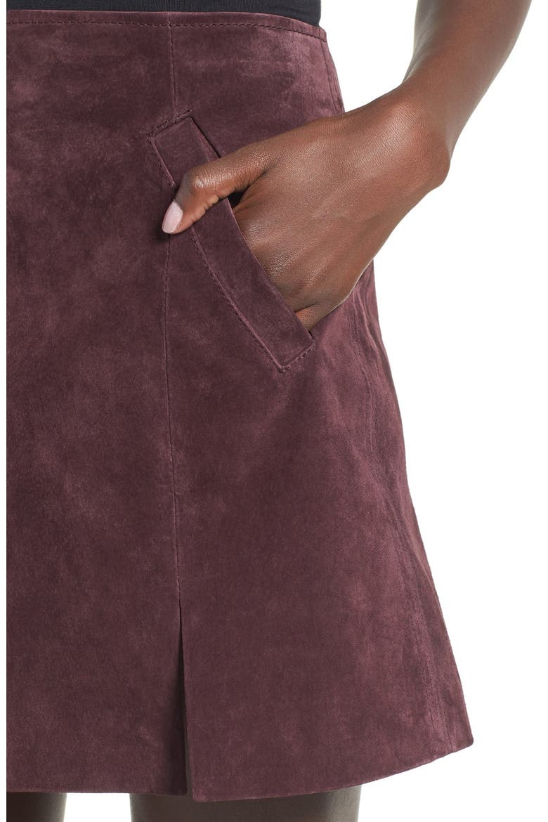 Suede Miniskirt, Alternate, color, WINK WINK 600