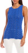 Karen Kane Pointelle Cotton Sweater Tank