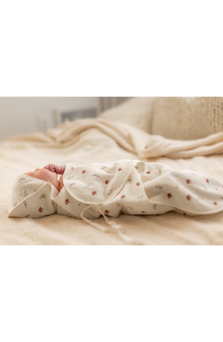Bebe Bella Printed Wrap Terry Towel, Alternate, color, Mauve/Cream
