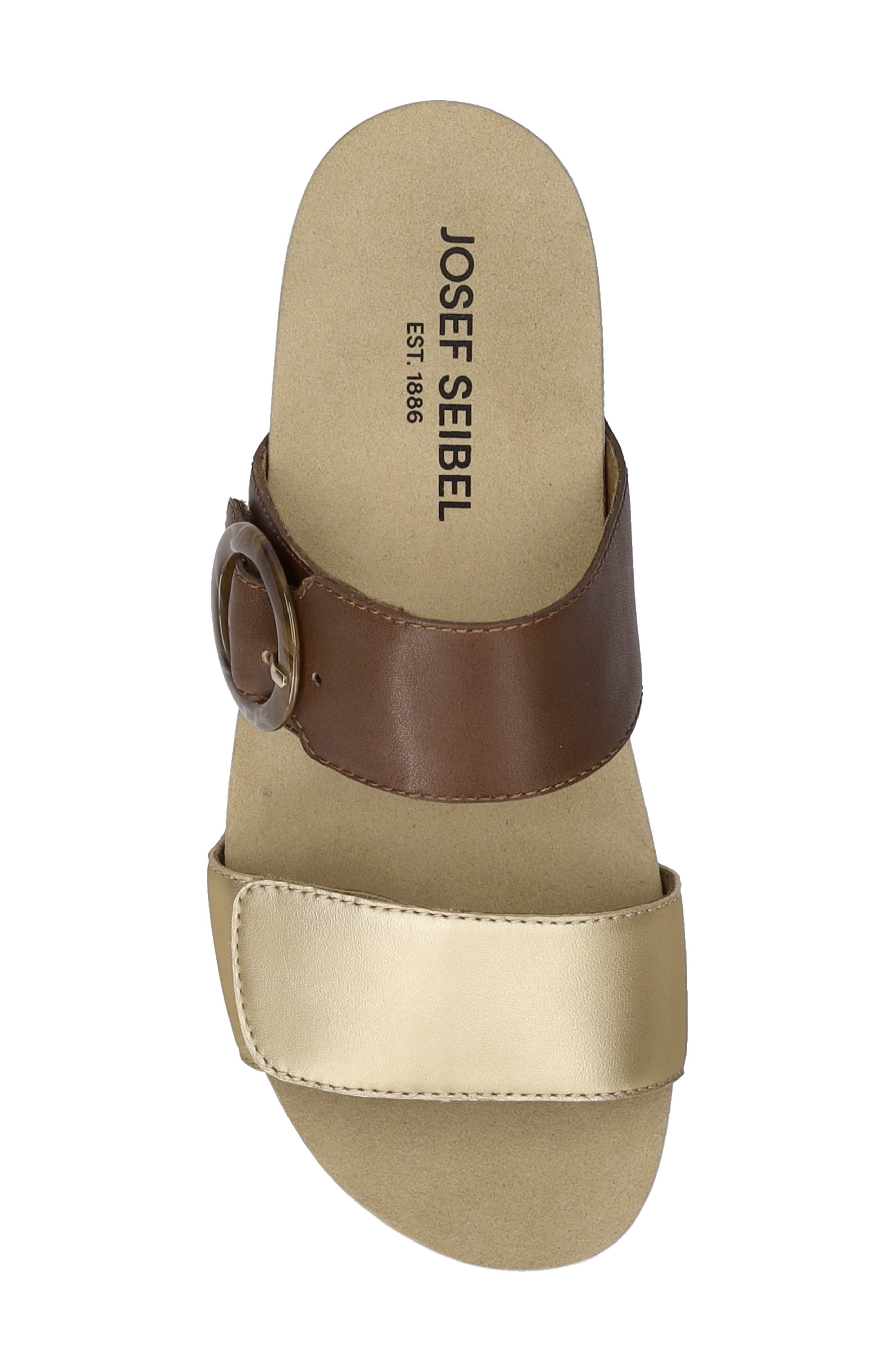 Quinn 14 Wedge Slide Sandal, Alternate, color, GOLD K
