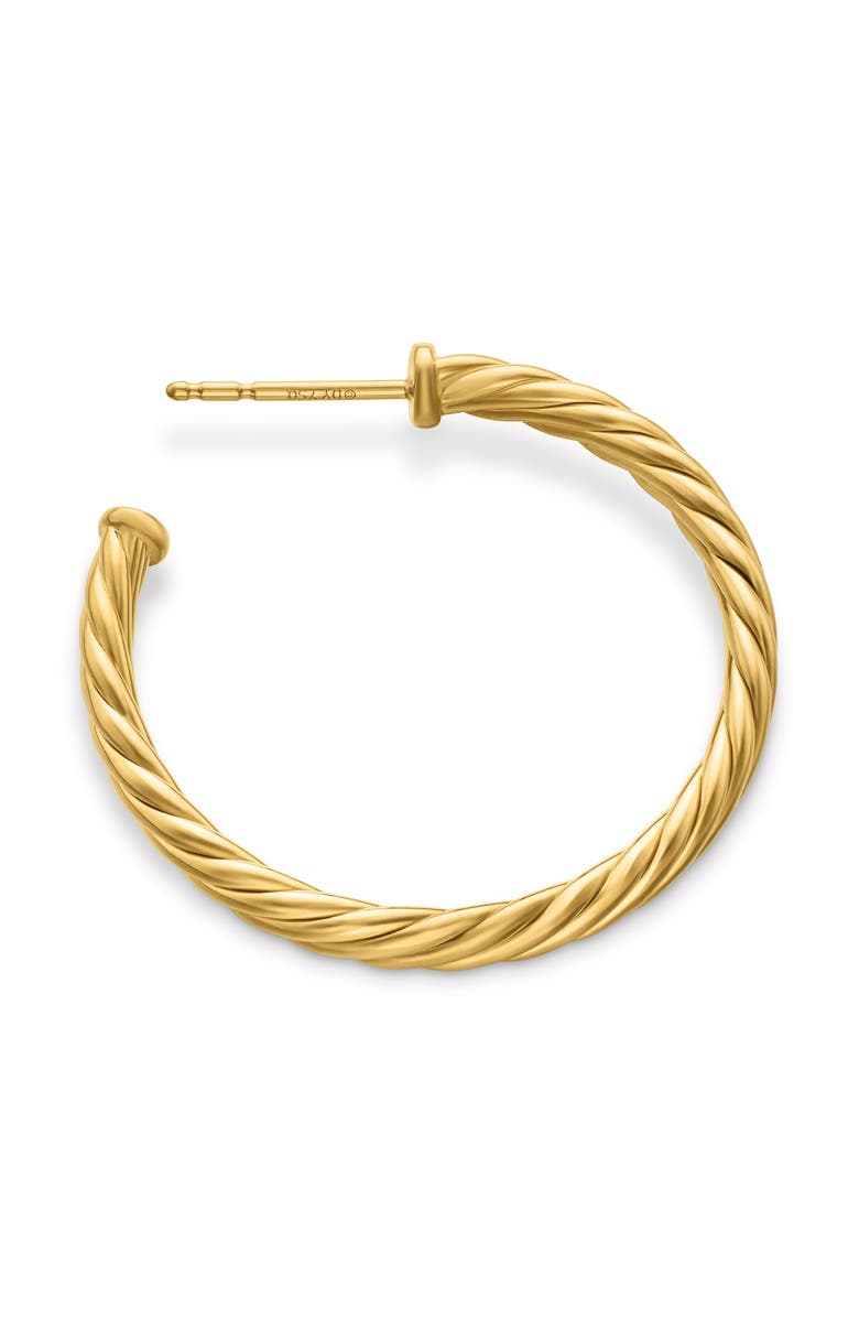 David Yurman Cable Loop Hoop Earrings, Alternate, color, Gold
