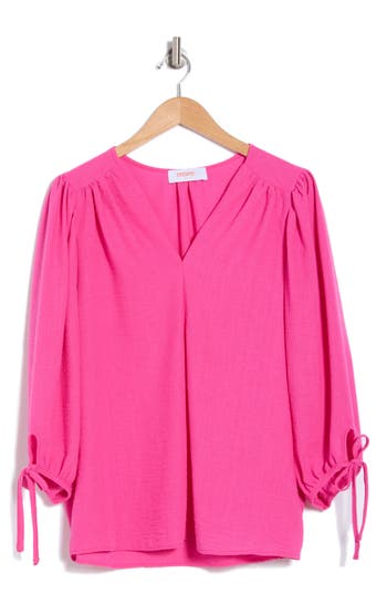 RENEE C RENEE C V-NECK LONG SLEEVE TOP 