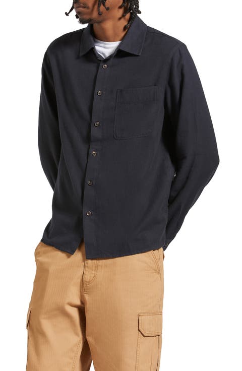 Hastings Solid Flannel Button-Up Shirt