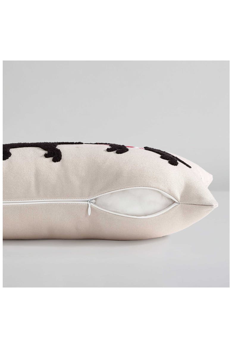 Buddy Holiday Cotton Lumbar Pillow, Alternate, color, MOONSTONE/ WHITE/ BLACK