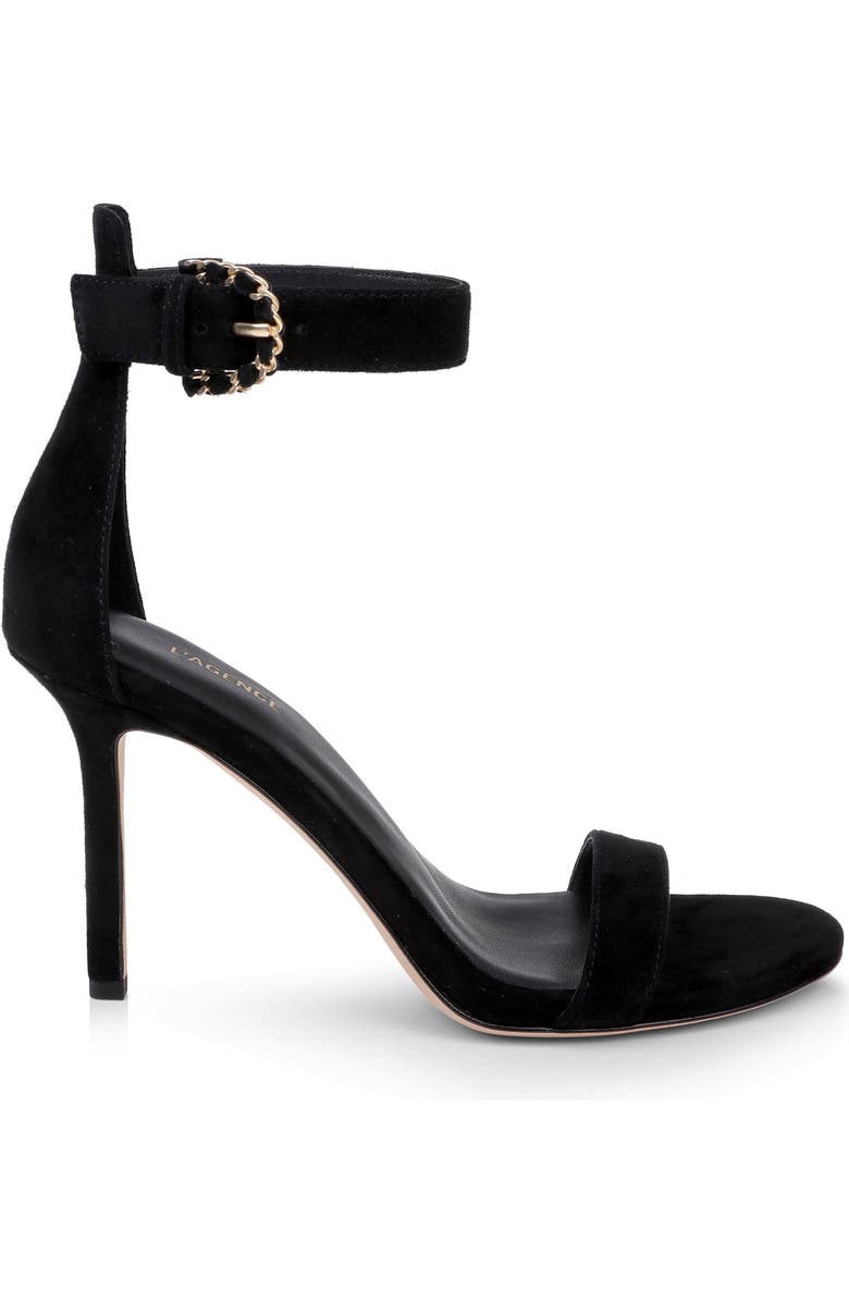 L'AGENCE Gisele VII Sandal, Alternate, color, Black Suede