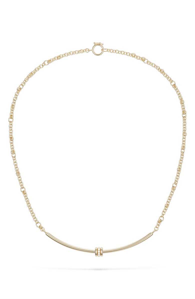 Spinelli Kilcollin Gravity Arc Diamond Necklace, Main, color, Yellow Gold