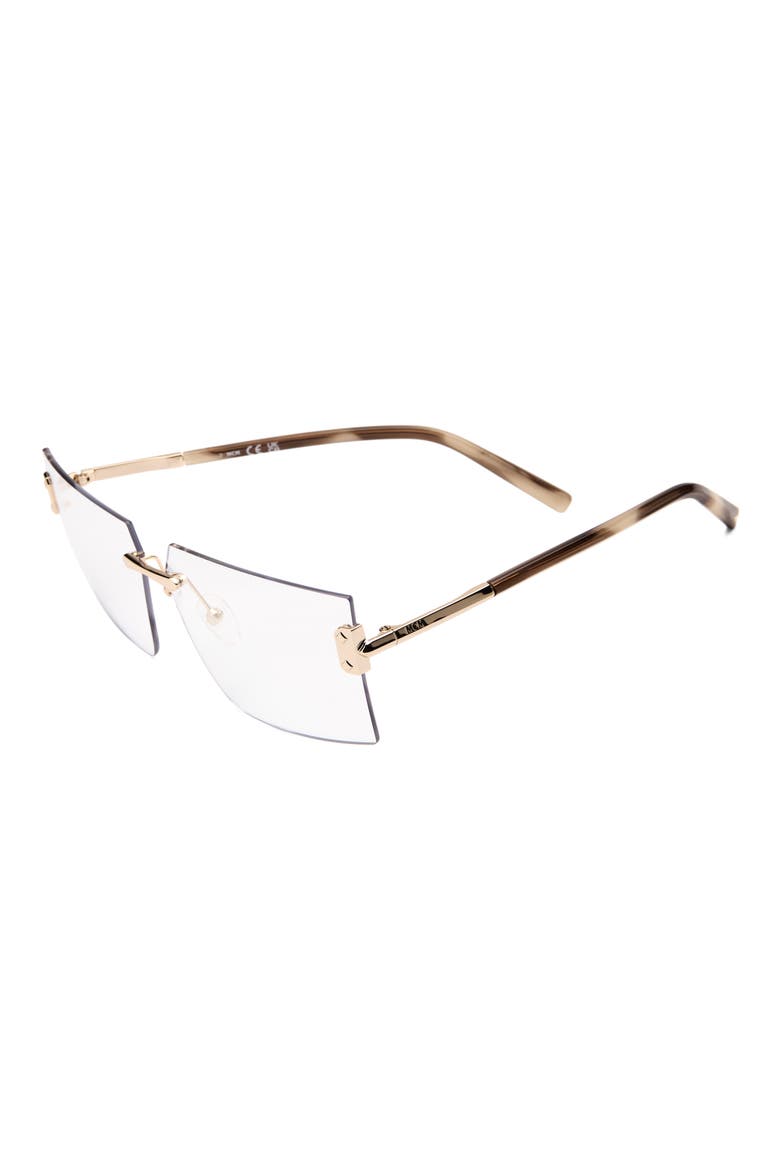 62mm Rectangular Sunglasses, Alternate, color, GOLD / SMOKE MIRROR