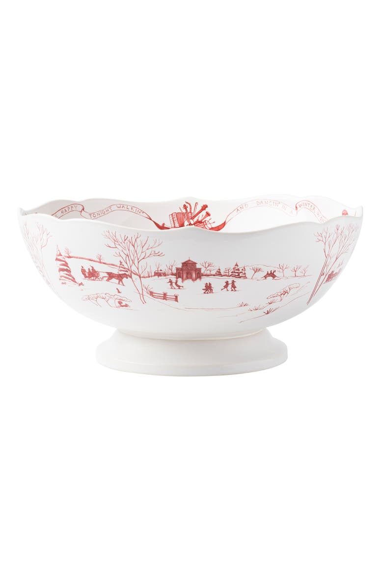 Country Estate Centerpiece Bowl, Alternate, color, RUBY