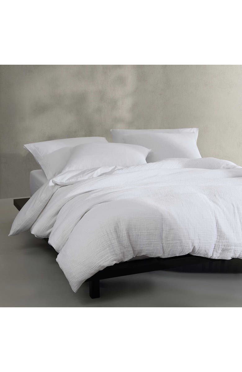 Calvin Klein Jacquard Cotton Duvet & Shams Set, Alternate, color, White