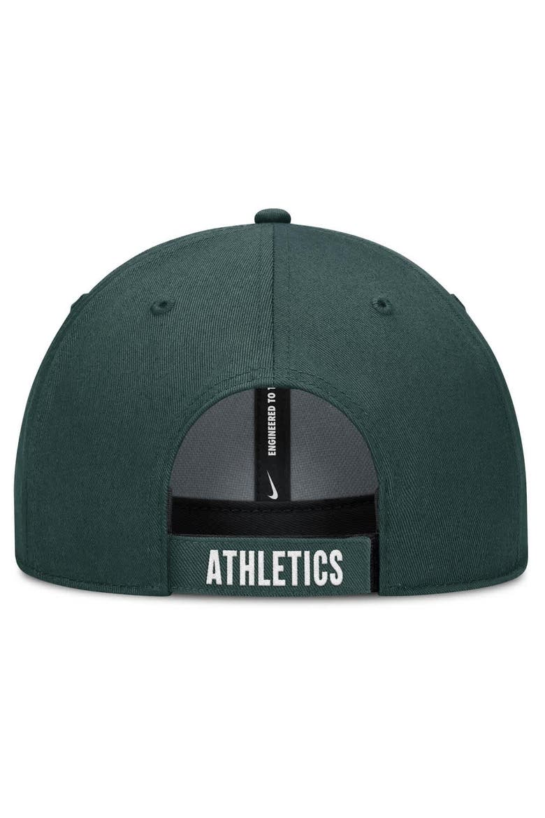 Men's Nike White/Green Athletics Club Performance Adjustable Hat, Alternate, color, White