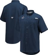 Columbia Men's Columbia Navy Dallas Cowboys Tamiami Omni-Shade Button-Down Short Sleeve Shirt