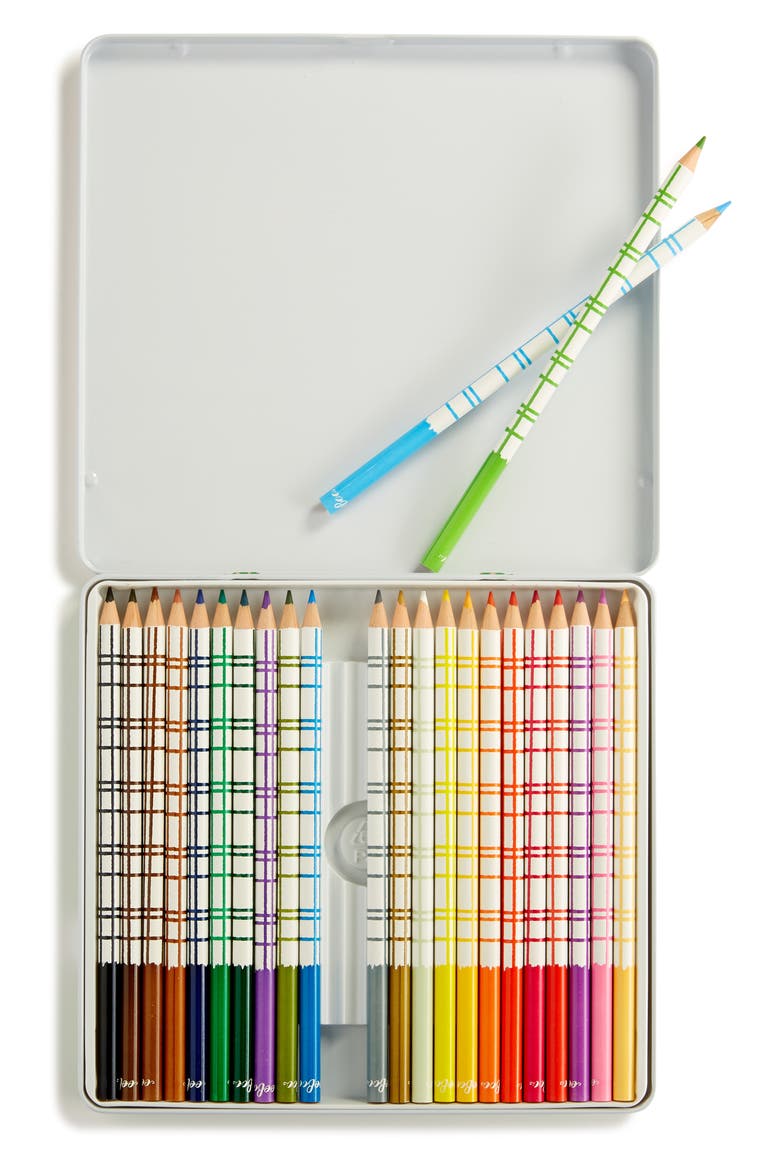 Squirrel & Bird Set of 24 Watercolor Pencils, Alternate, color, MULTI