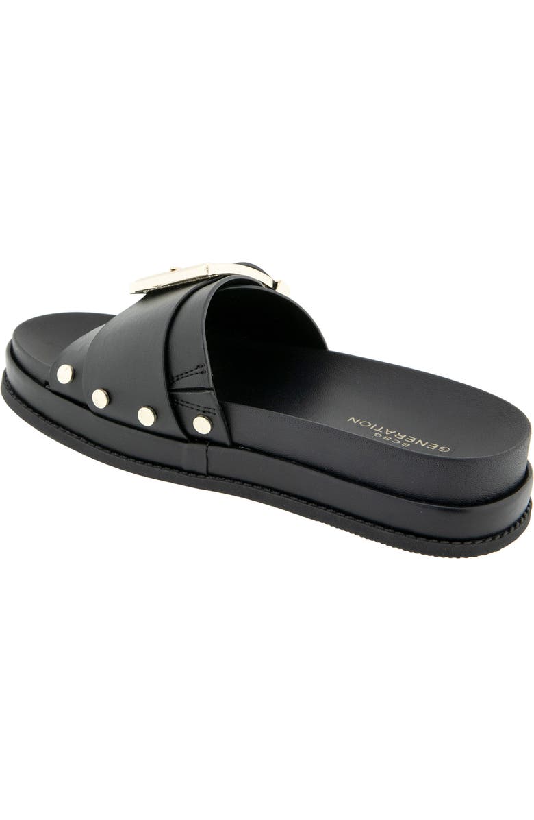 BCBGeneration Bonas Buckle Slide Sandal, Alternate, color, Black