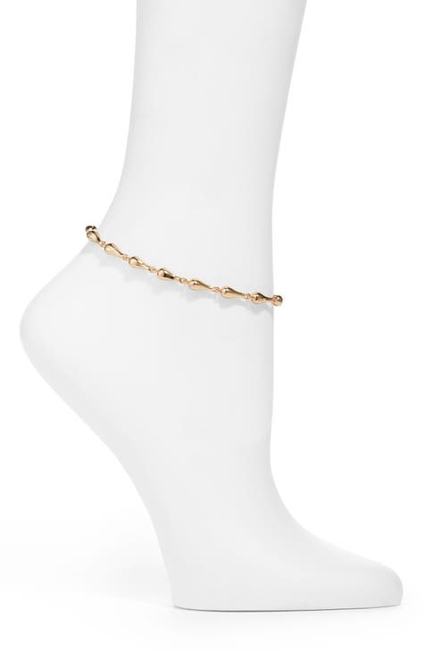 Polished Droplet Anklet