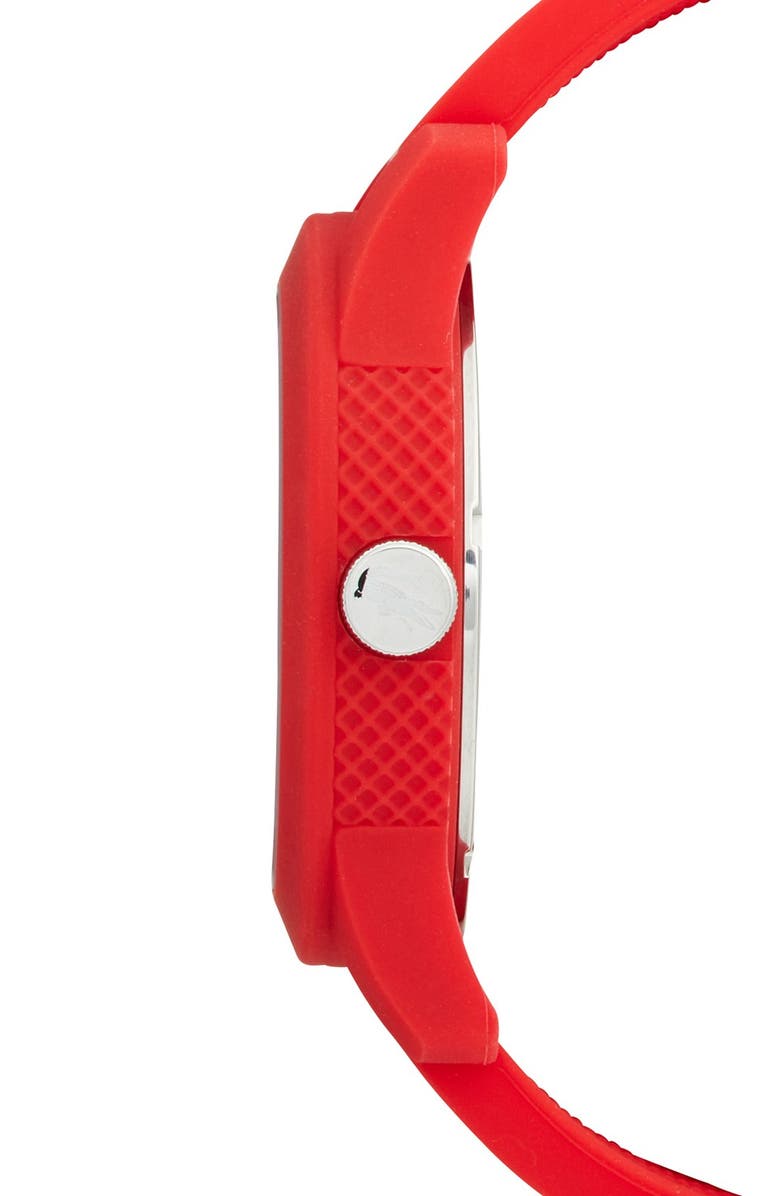 Lacoste Round Silicone Strap Watch, 43mm, Alternate, color, 