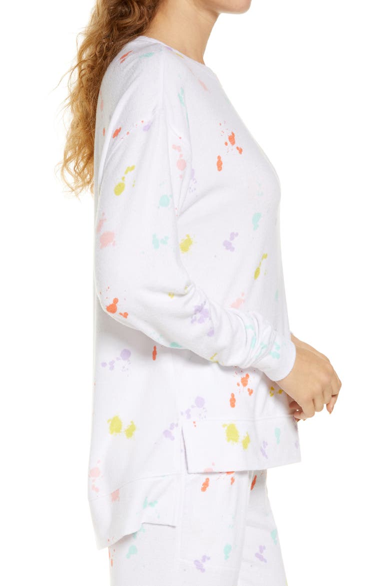 Comfy Sleep Top, Alternate, color, WHITE PAINT SPLATTER