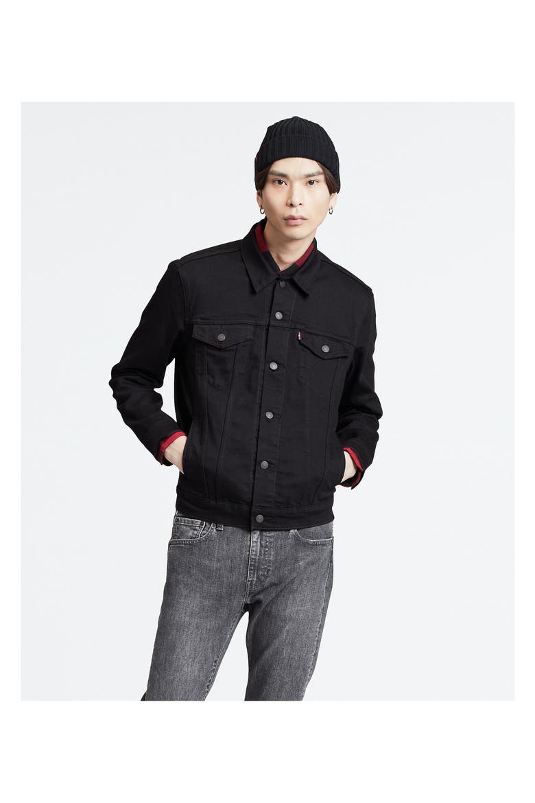 Levi's® Denim Trucker Jacket, Alternate, color, DARK HORSE TRUCKER