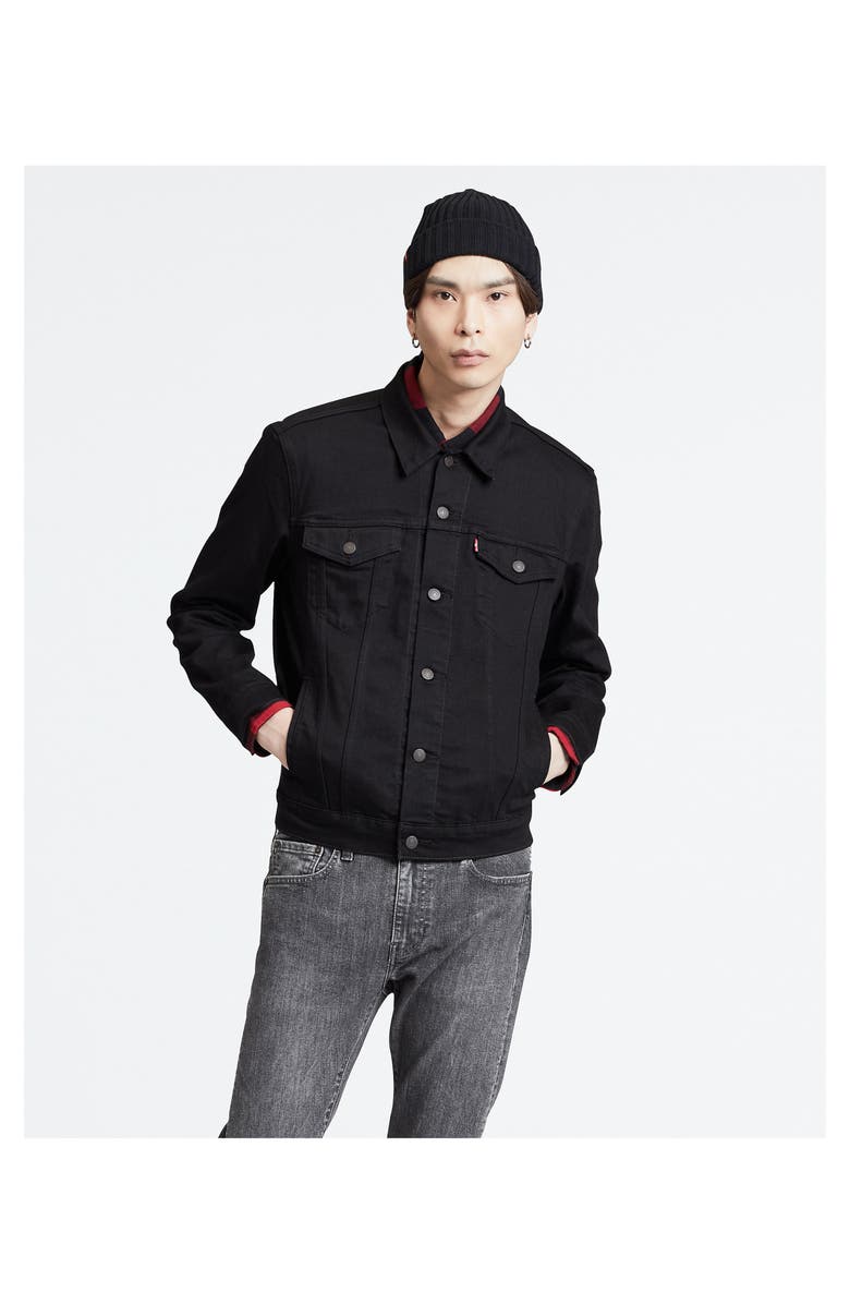 Levi's<sup>®</sup> Denim Trucker Jacket, Alternate, color, Dark Horse Trucker