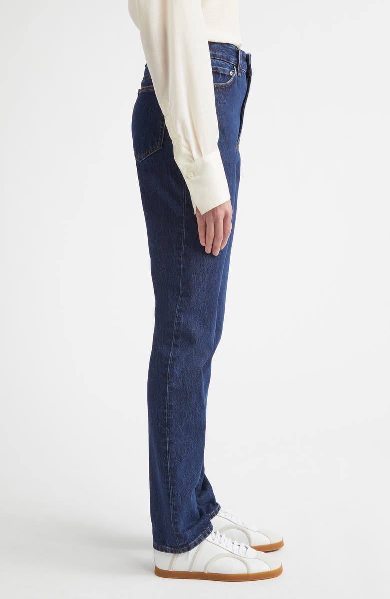 TOTEME High Waist Slim Leg Jeans, Alternate, color, Indigo