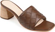 Journee Signature Kellee Woven Leather Sandal