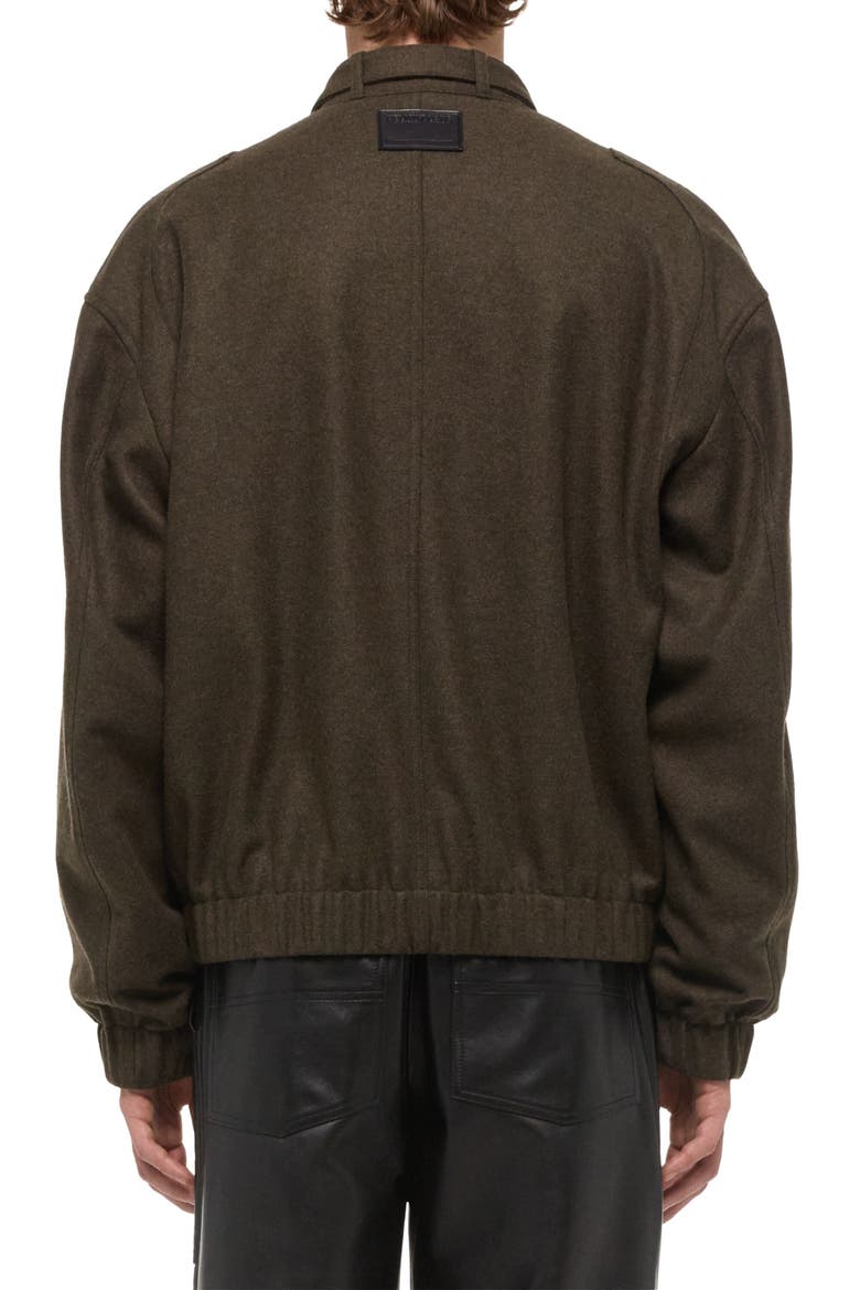 Wool Blend Bomber Jacket, Alternate, color, GREEN MELANGE