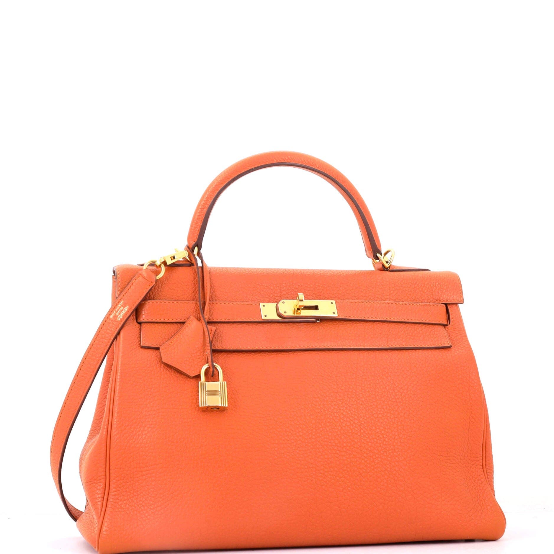 Kelly Handbag Orange Togo with Gold Hardware 32, Alternate, color, Orange
