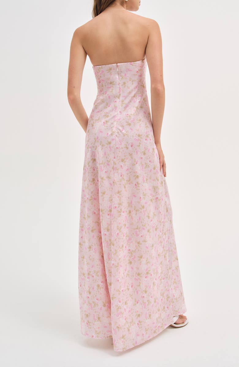 For Love & Lemons Carla Strapless Maxi Dress, Alternate, color, Pink