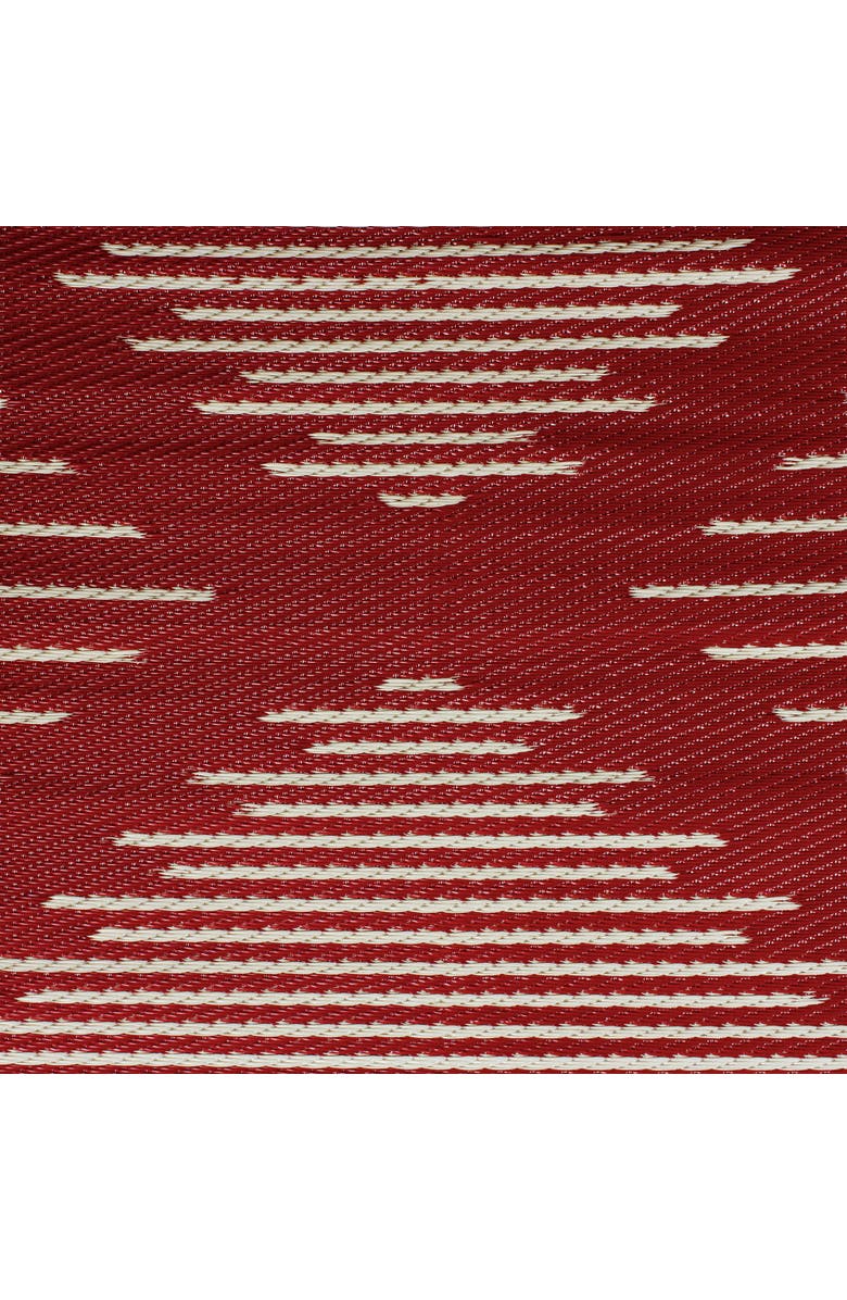 Northlight 4' x 6' Red and Beige Southwestern Pattern Rectangular Outdoor Area Rug, Alternate, color, 