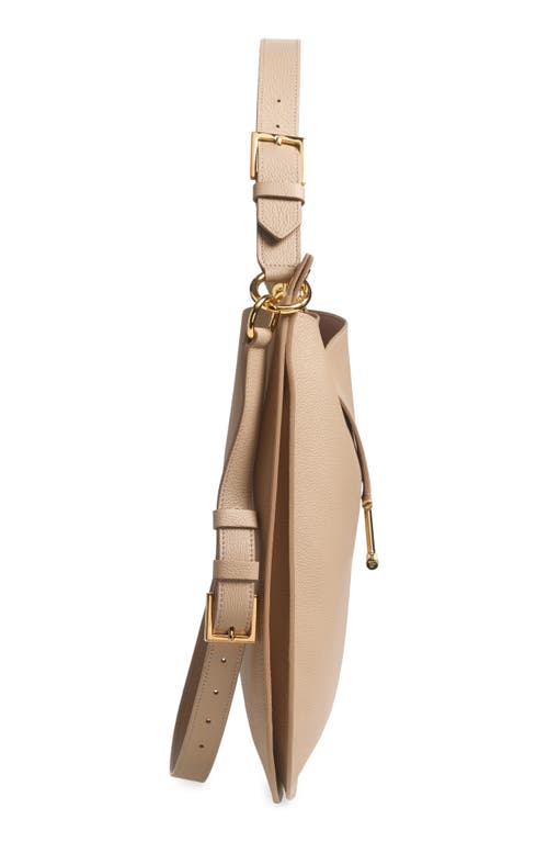Tom Ford Large Tara Leather Hobo Bag In 1j013 Light Beige