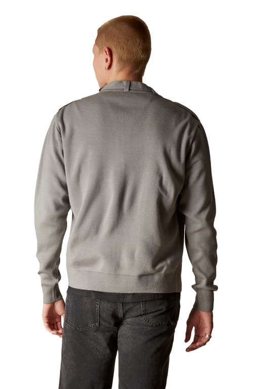 Members Only Iconic Racer Sweater In Grey