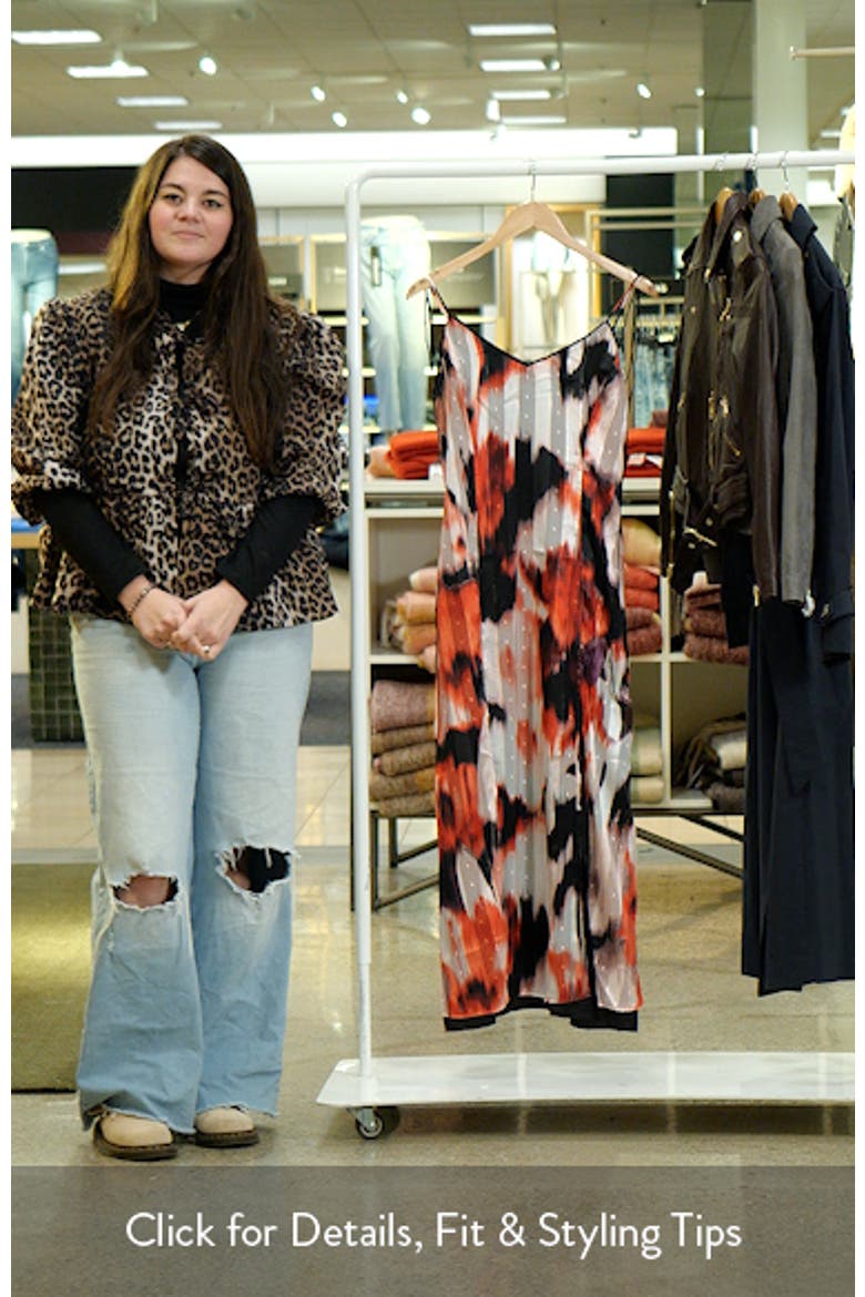 Metallic Clip Dot Chiffon Maxi Dress video
