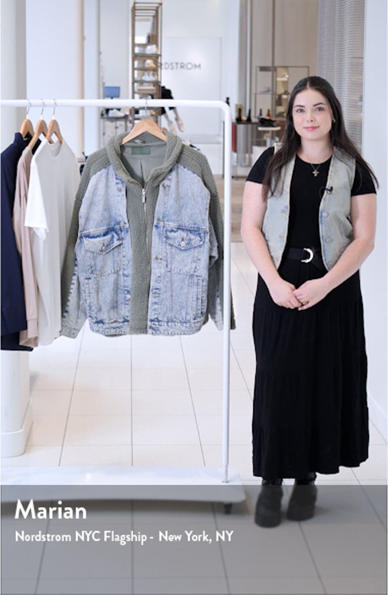 Denim & Faux Shearling Trucker Jacket, sales video thumbnail