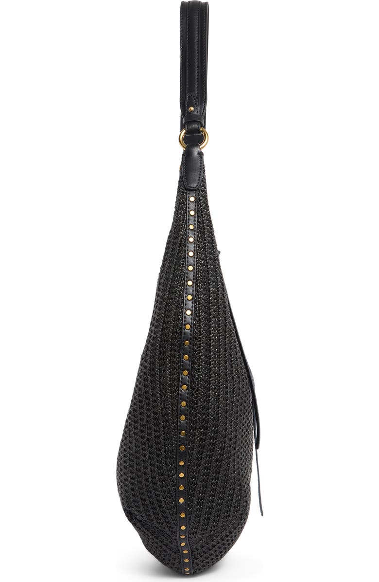 Rebecca Minkoff Darren Crescent Hobo Bag, Alternate, color, Black